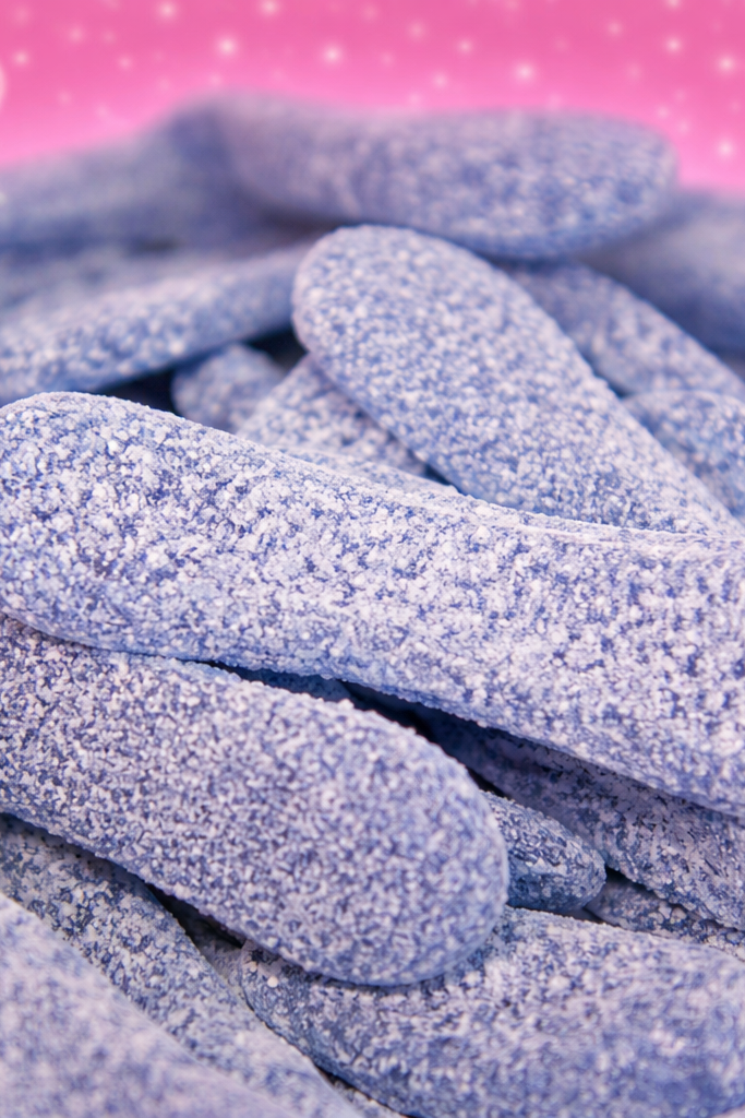 Langue bleue framboise
